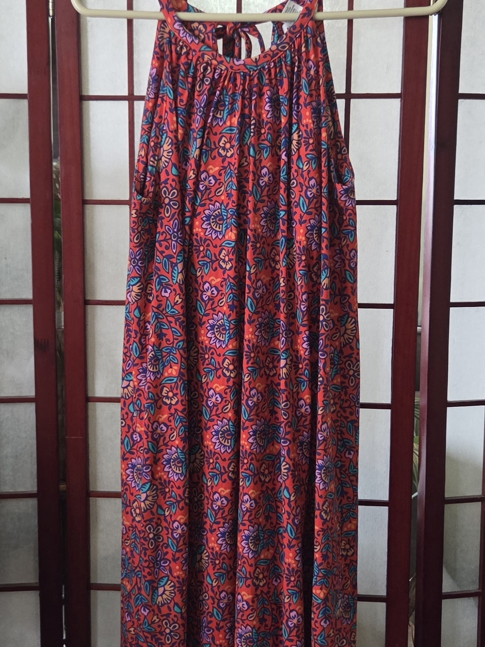 Artisan NY Floral Halter Midi Dress Sz M